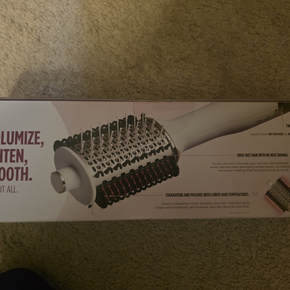 White and Black Hair Styling Brush